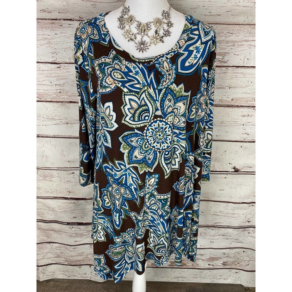 Abreannes Boutique Stretchy Flowy Tunic Top L